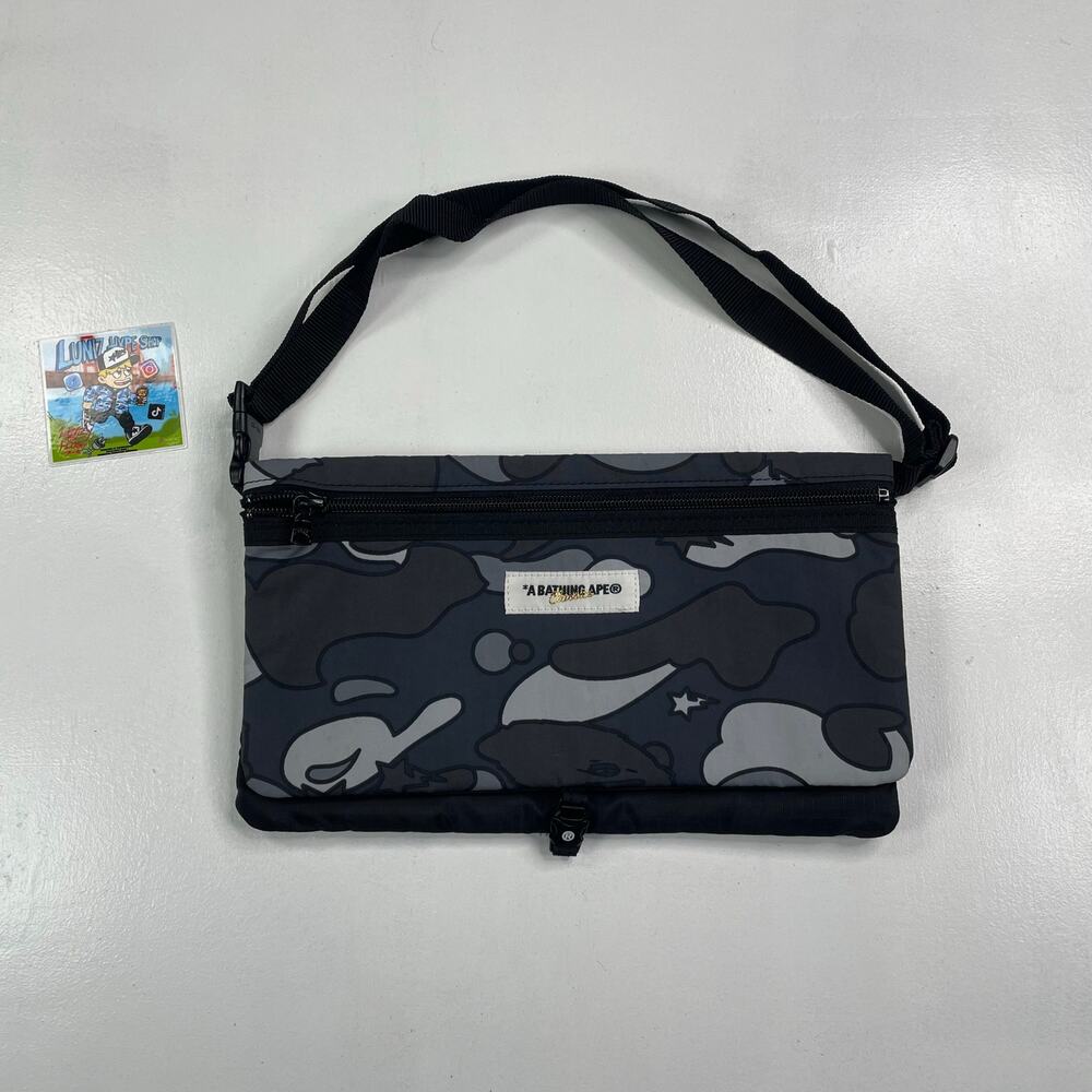 Y2K BAPE Camo Flat Crossbody Bag